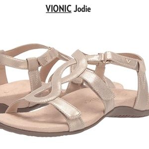 Vionic Sandals - Jodie in Champagne Gold 6W - WIDE